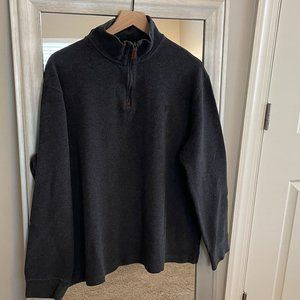 Polo By Ralph Lauren Men's 1/4 Zip Up Dark Grey Pullover Sweater XL